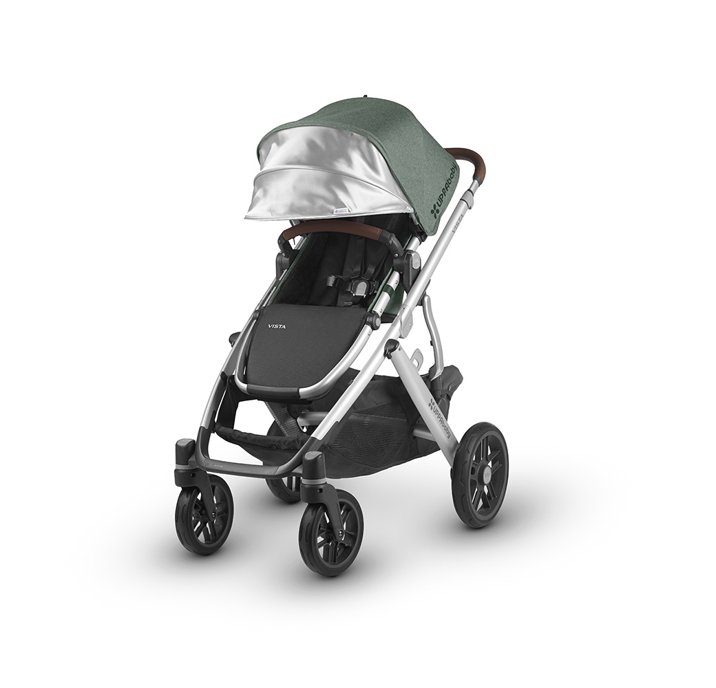 фото Коляска универсальная UPPAbaby Vista 2018 EMMETT (sage-army green malange) зеленый меланж