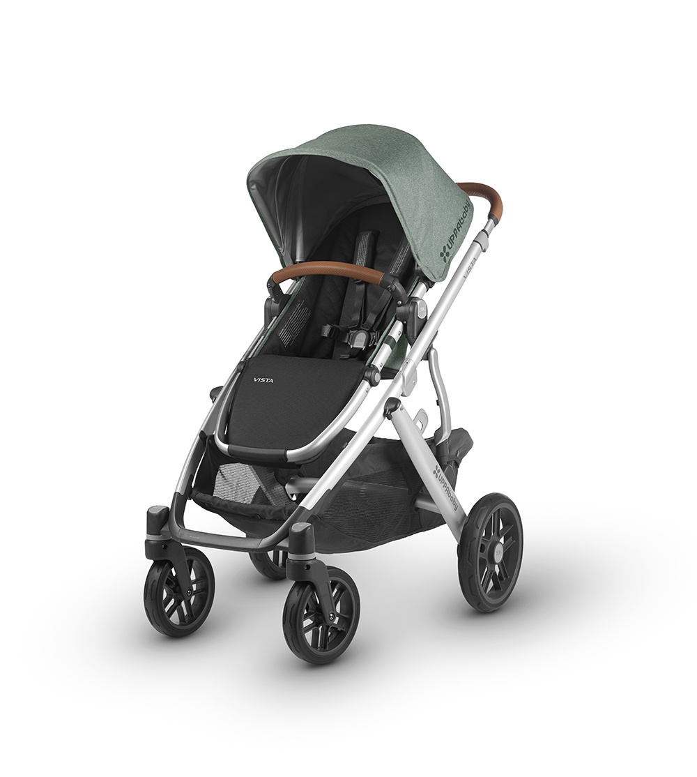 фото Коляска универсальная UPPAbaby Vista 2018 EMMETT (sage-army green malange) зеленый меланж