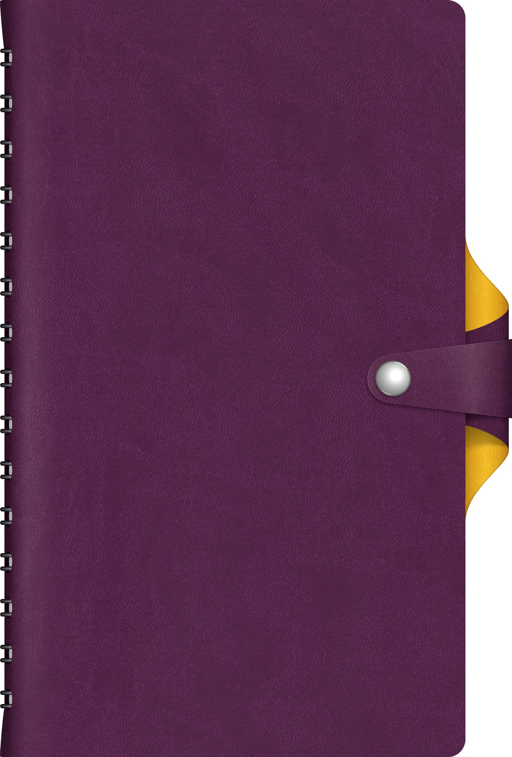 фото Ежедневник недатированный Hatber "Vivella Bicolour" двуцветный 128л А5ф цвета фиолетовый и желтый, хлястик с кнопкой