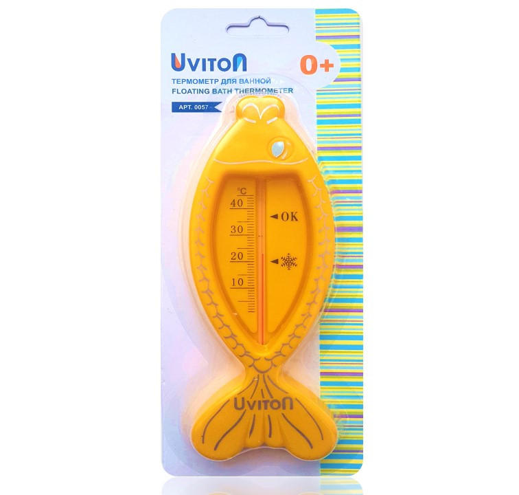 фото Термометр для воды "Рыбка" Uviton, цвет желтый