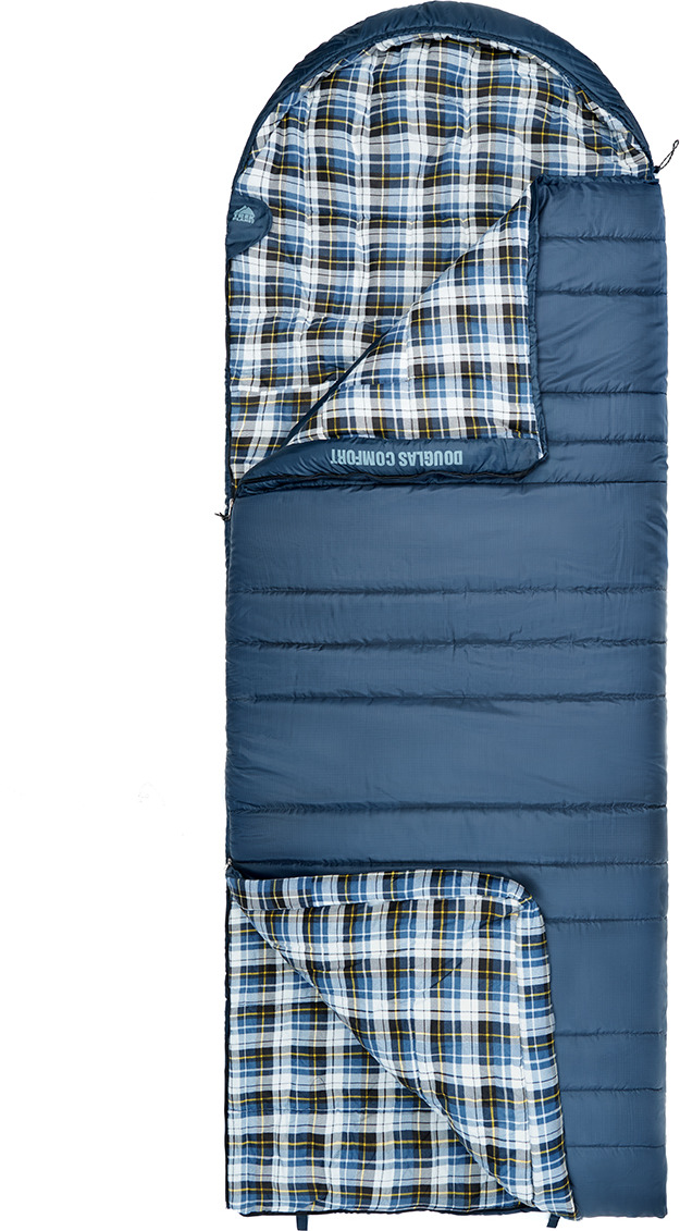 фото Спальный мешок TREK PLANET Douglas Comfort, с фланелью, правая молния, синий