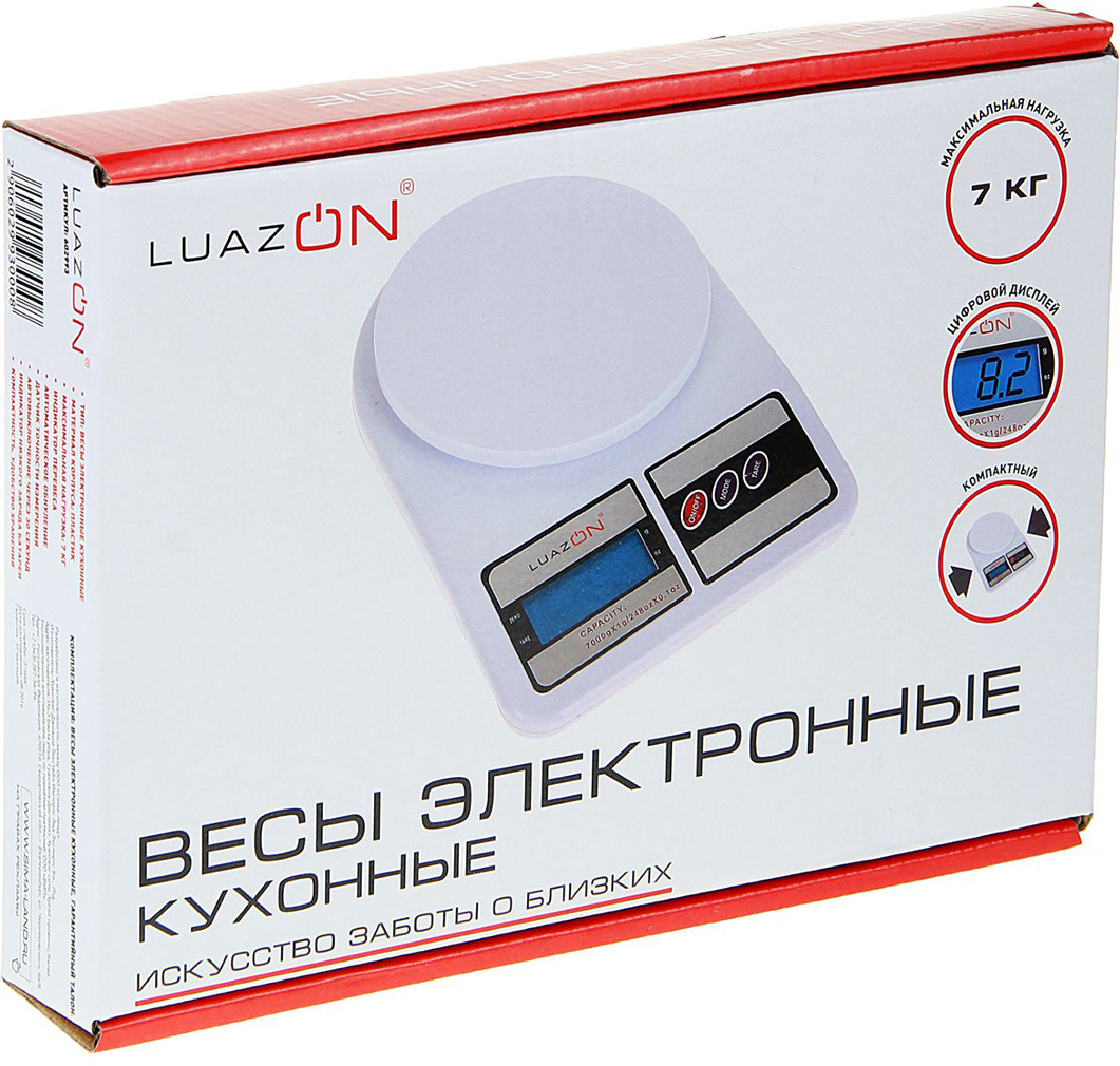 фото Кухонные весы Luazon Home LVK-704, белый