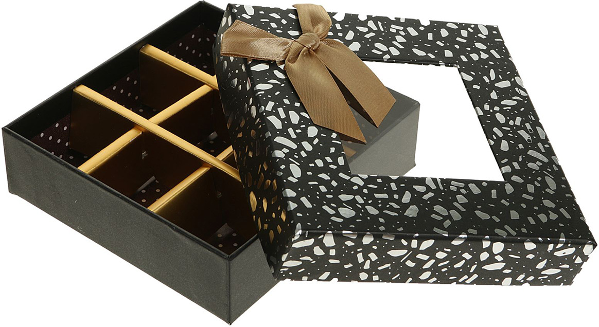 фото Коробка подарочная, 2489480, 13,5 х 13,5 х 4 см Иу жусима крафтс кампани лимитед
