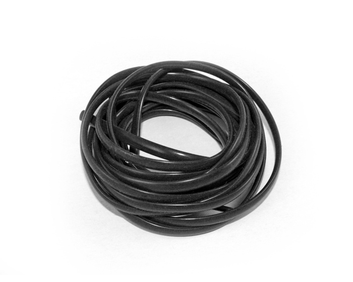 Шнурки Хорс Шнурок силиконовый черный 2*120см, черный