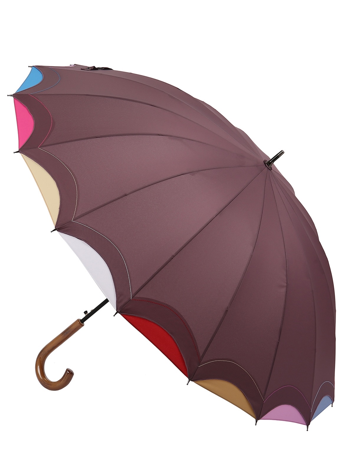 Зонт Три слона 1100-B-04, бордовый, разноцветный