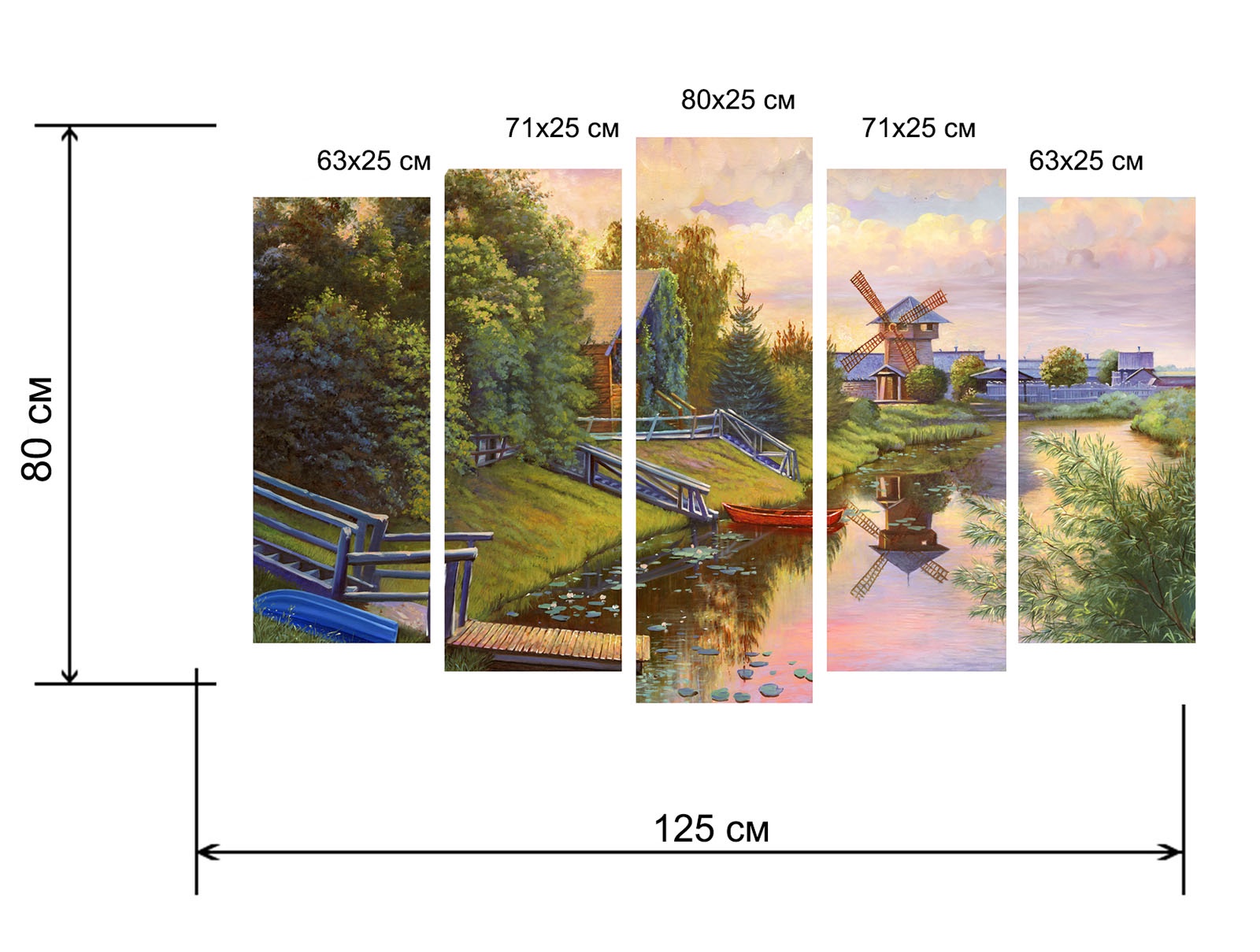 Как повесить картину модульную на стену из 5 частей правильно фото пошагово