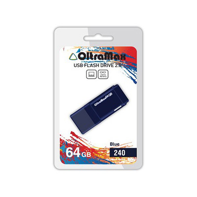 фото Флеш-накопитель 64Gb OltraMax 240, USB 2.0, пластик, синий
