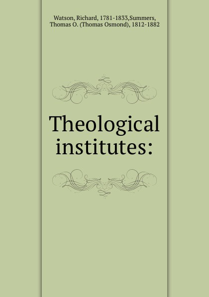 Theological institutes: