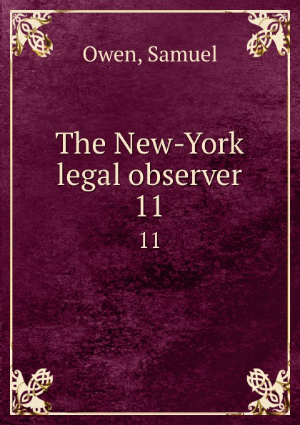 The New-York legal observer. 11