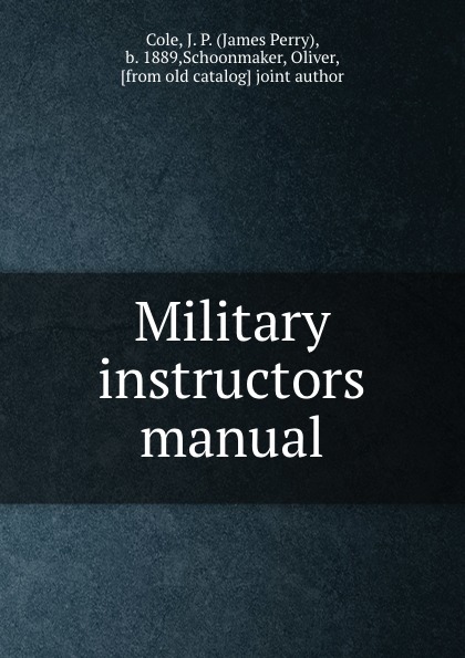 Military instructors manual