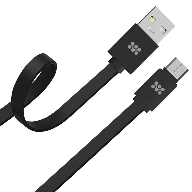 фото USB кабель micro Promate linkMate-U2F (1.2m), black