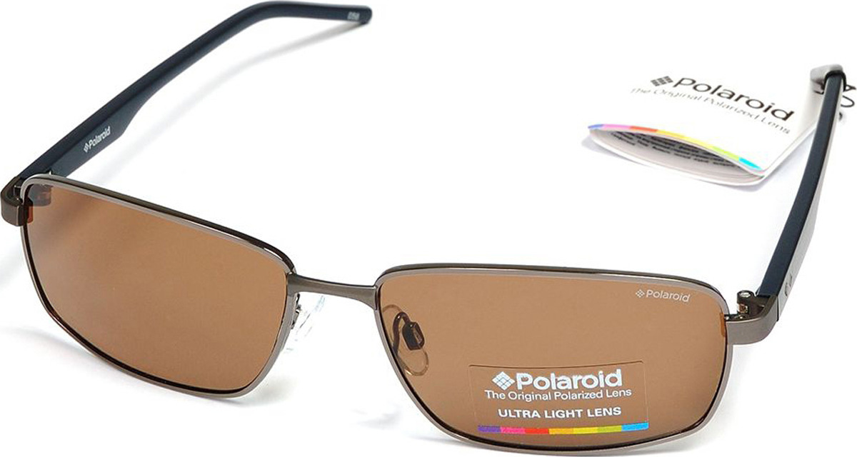 Очки солнцезащитные мужские Polaroid, PLD-233661RW259IG, коричневый