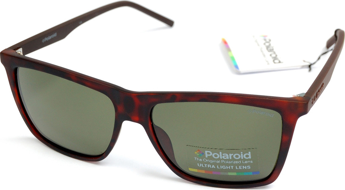фото Очки солнцезащитные мужские Polaroid, PLD-20016008655UC, зеленый, коричневый