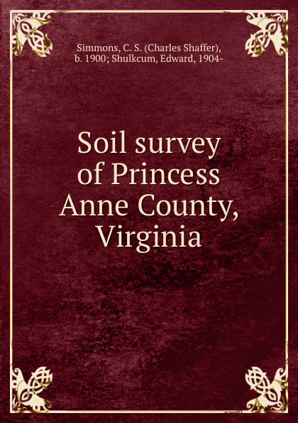 Soil survey of Princess Anne County, Virginia