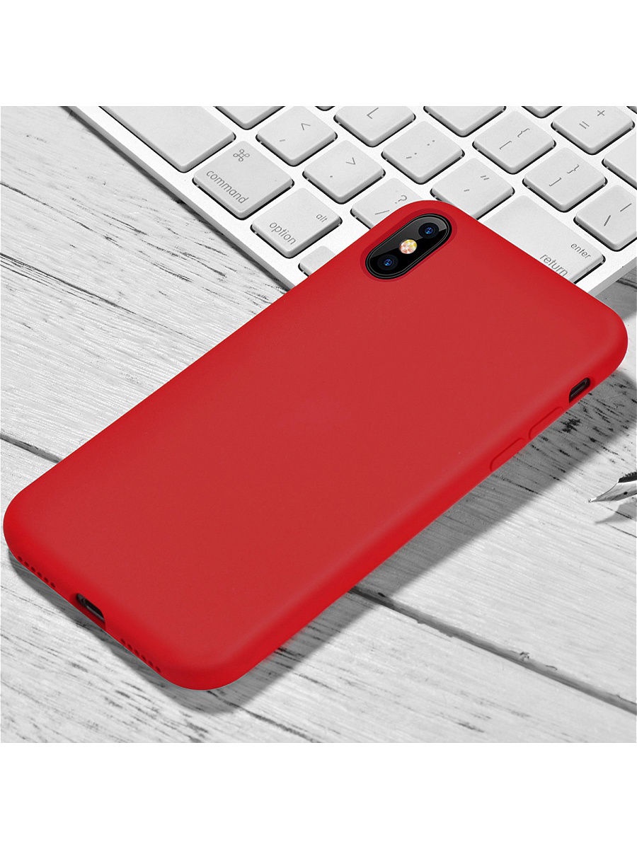 фото Чехол для сотового телефона UVOO "Mono" для Apple iPhone X / XS, красный