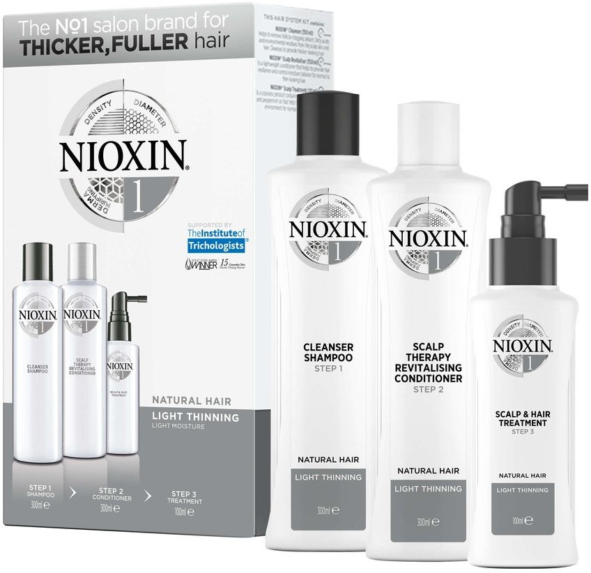 фото Nioxin System 1 Kit XXL - Набор (Система 1) 300 мл+300 мл+100 мл