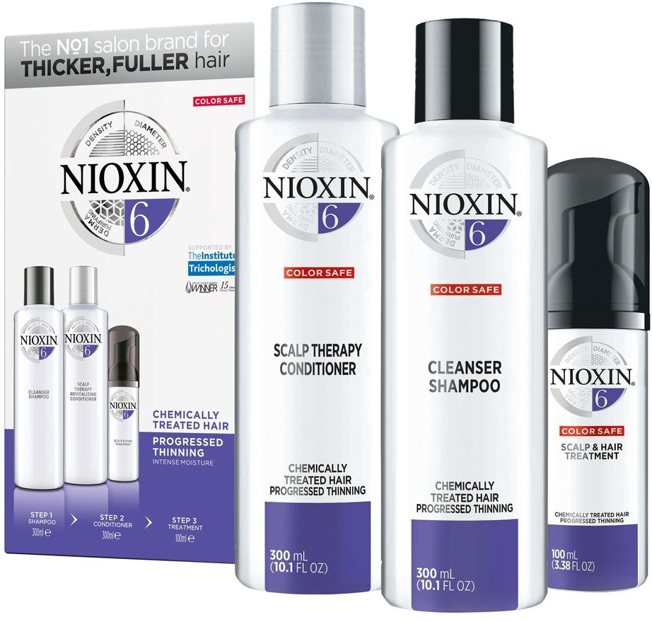 фото Nioxin System 6 Kit XXL - Набор (Система 6) 300 мл+300 мл+100 мл