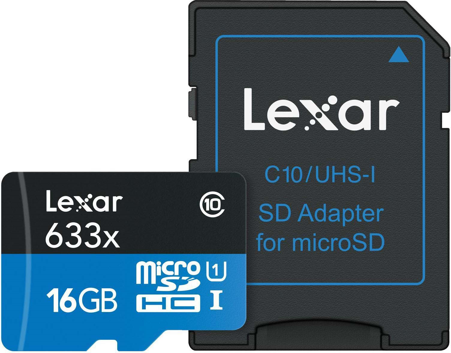 фото Карта памяти Lexar microSDHC Class10 633x UHS-I с адаптером 16GB, черный