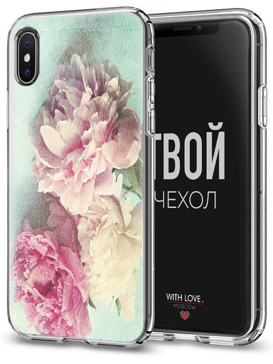 фото Чехол для сотового телефона With love. Moscow "Art design" для Apple iPhone X / Apple iPhone XS, розовый