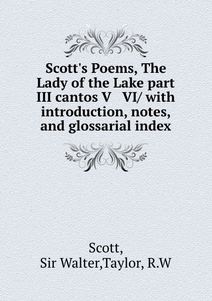 Poetry s. Walter Scott poems.