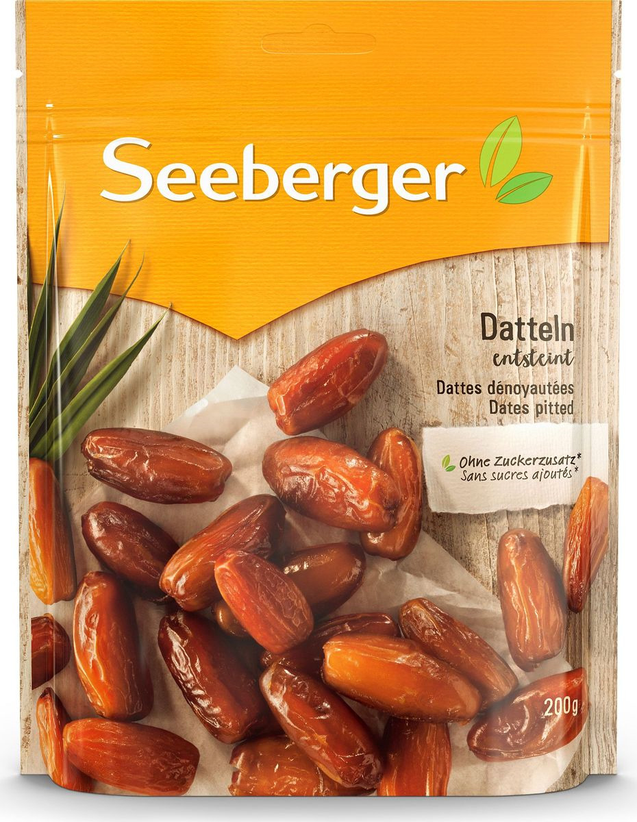 Сухофрукты Seeberger Dates pitted Финики сушеные несульфитированные, 200г