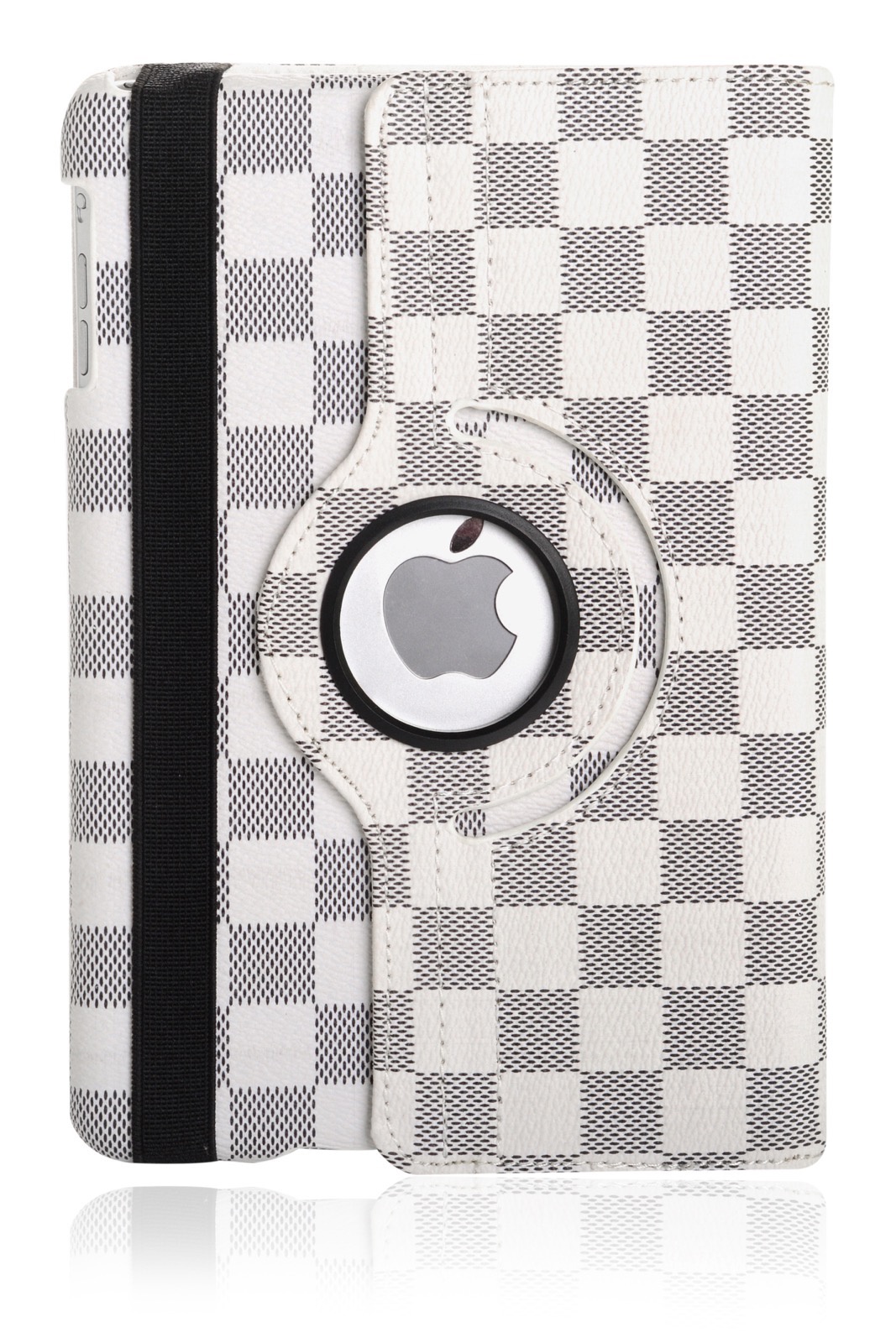 фото Чехол для планшета Gurdini книжка 410066 поворотный 360 в шашечку для Apple iPad mini 1/2/3 7.9", белый
