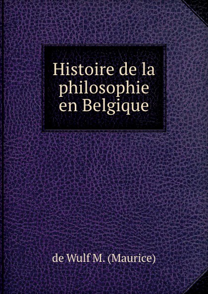 Histoire de la philosophie en Belgique