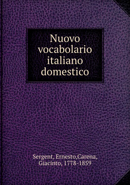 Nuovo vocabolario italiano domestico