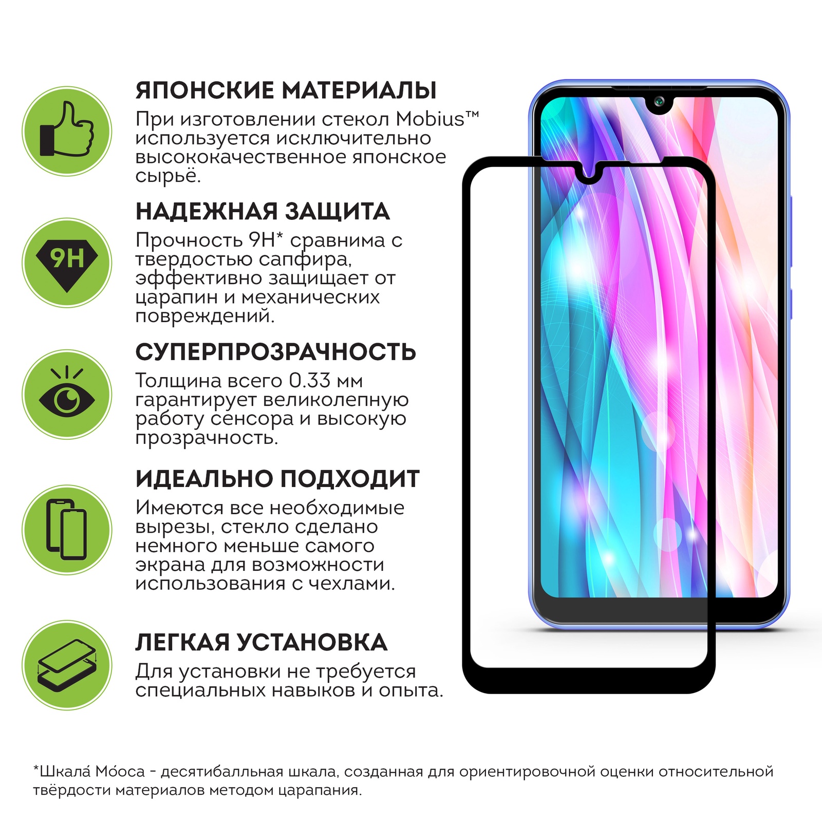 фото Защитное стекло GOSSO CASES для Xiaomi Redmi Note 7 FULL SCREEN, 204361, черный