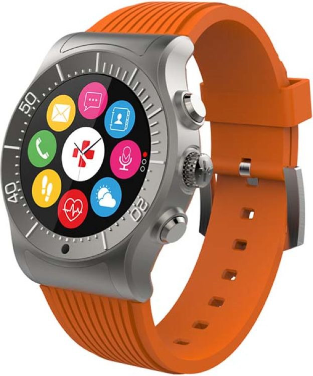 Смарт часы MyKronoz ZeSport цвет титаниум/оранжевый