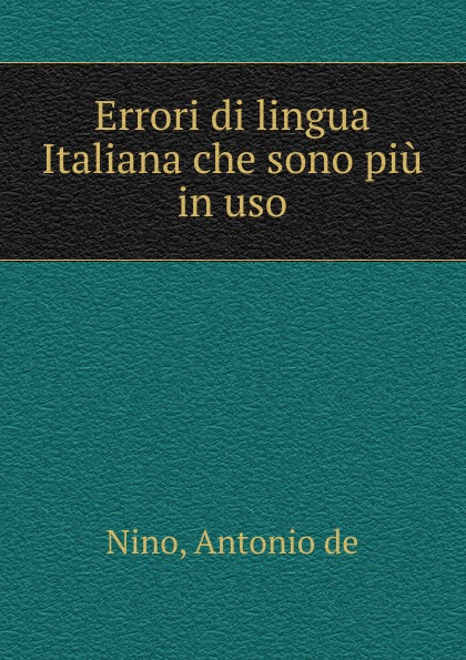 Errori di lingua Italiana che sono piu in uso