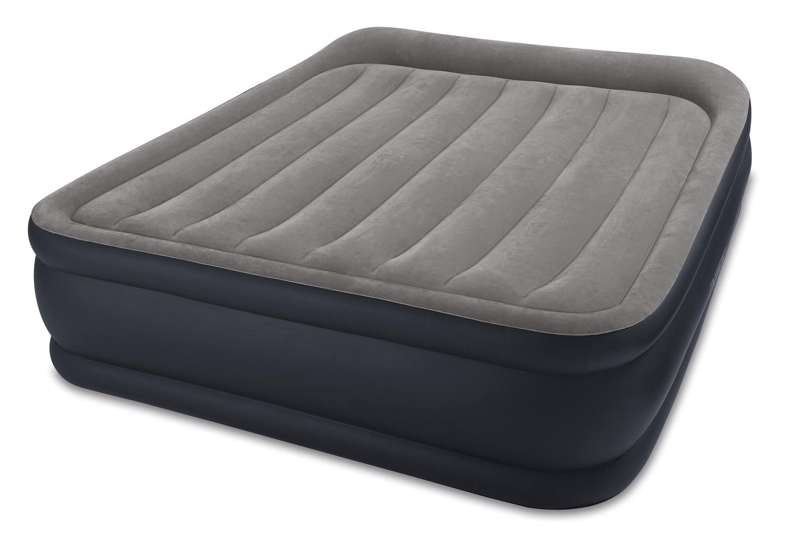 Надувная кровать intex deluxe pillow rest raised bed 64136 серый темно синий