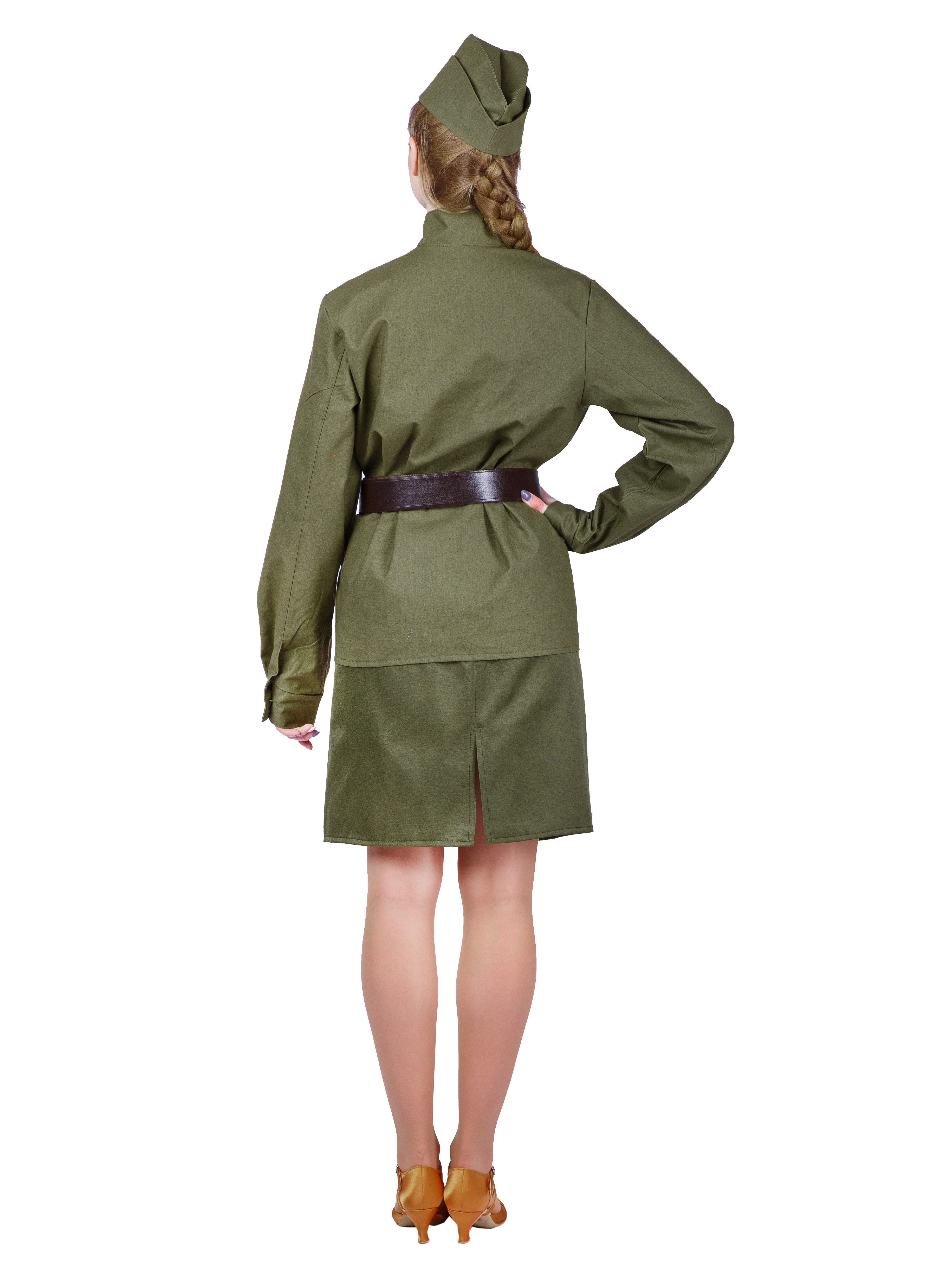 фото Карнавальный костюм Gala-Вальс юбка военная, зеленый