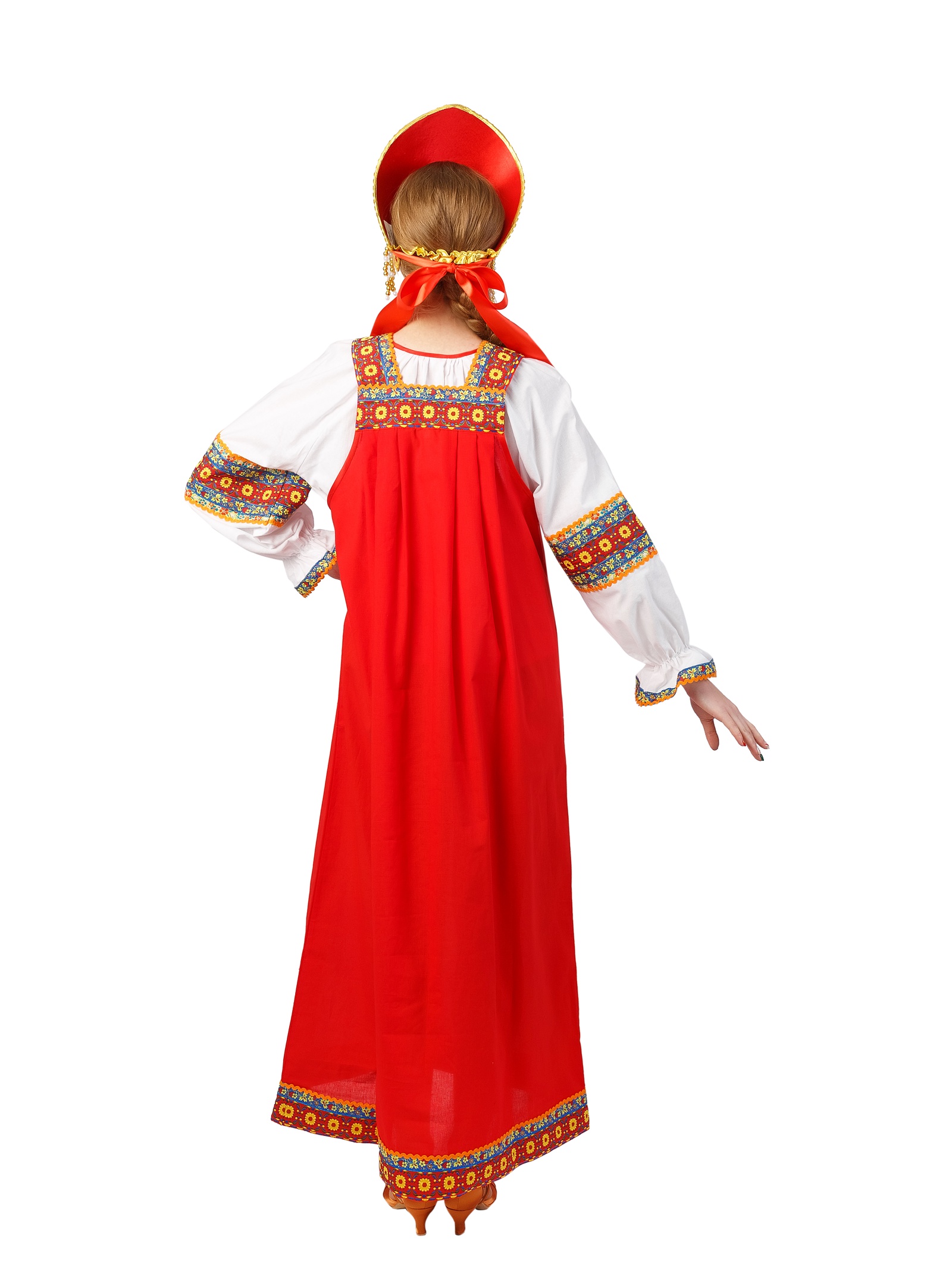фото Карнавальный костюм Gala-Вальс Русский народный костюм "Маша", красный, белый