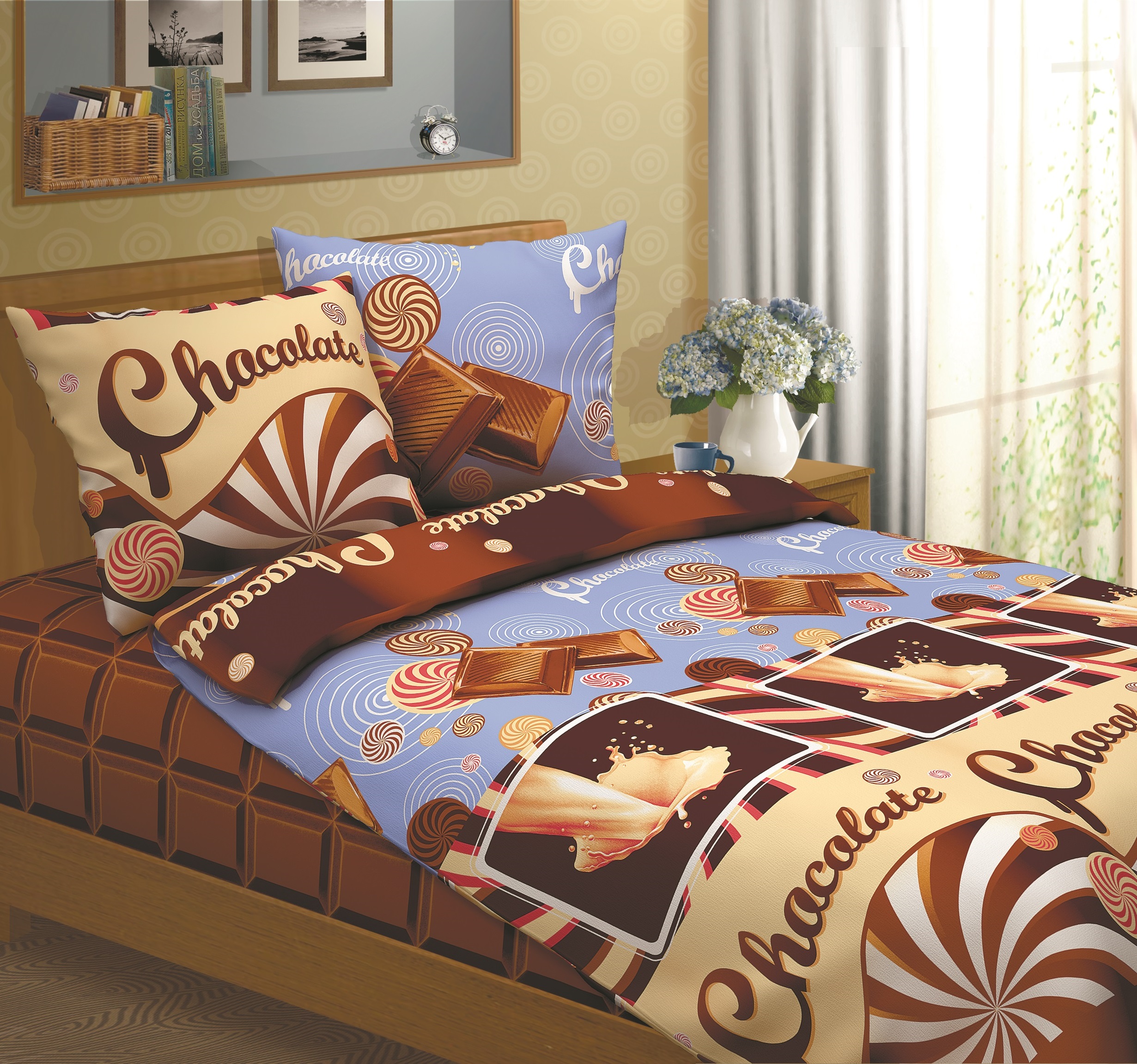 фото Комплект постельного белья ТК Традиция Традиция, для сна и отдыха, шоколадный