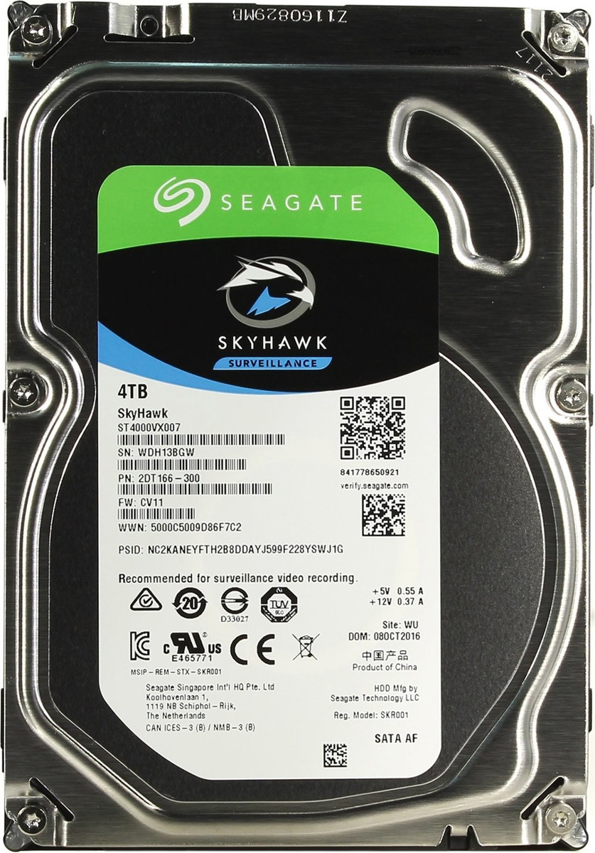 фото Внутренний жесткий диск Seagate SkyHawk, 4 ТБ, ST4000VX007