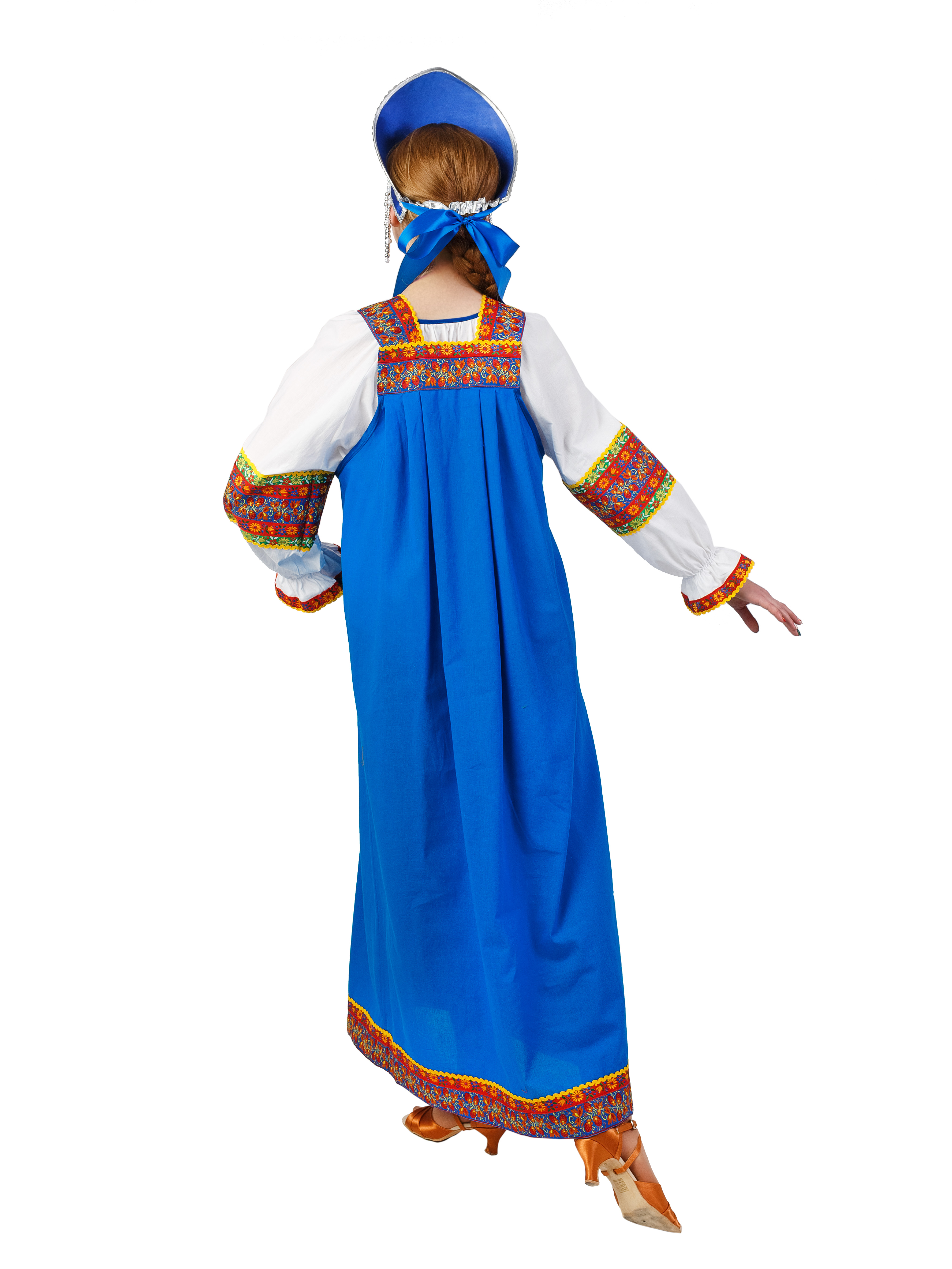 фото Карнавальный костюм Gala-Вальс Русский народный костюм "Маша", синий, белый