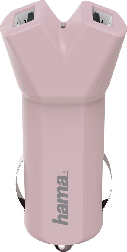 фото Автомобильное зарядное устройство Hama Design Line 3.4A, розовый