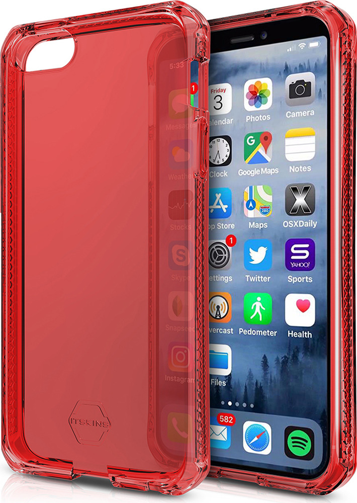 фото Чехол-накладка Itskins Spectrum Clear для Apple iPhone 5/5S/SE, красный