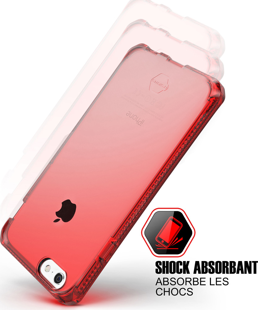 фото Чехол-накладка Itskins Spectrum Clear для Apple iPhone 5/5S/SE, красный