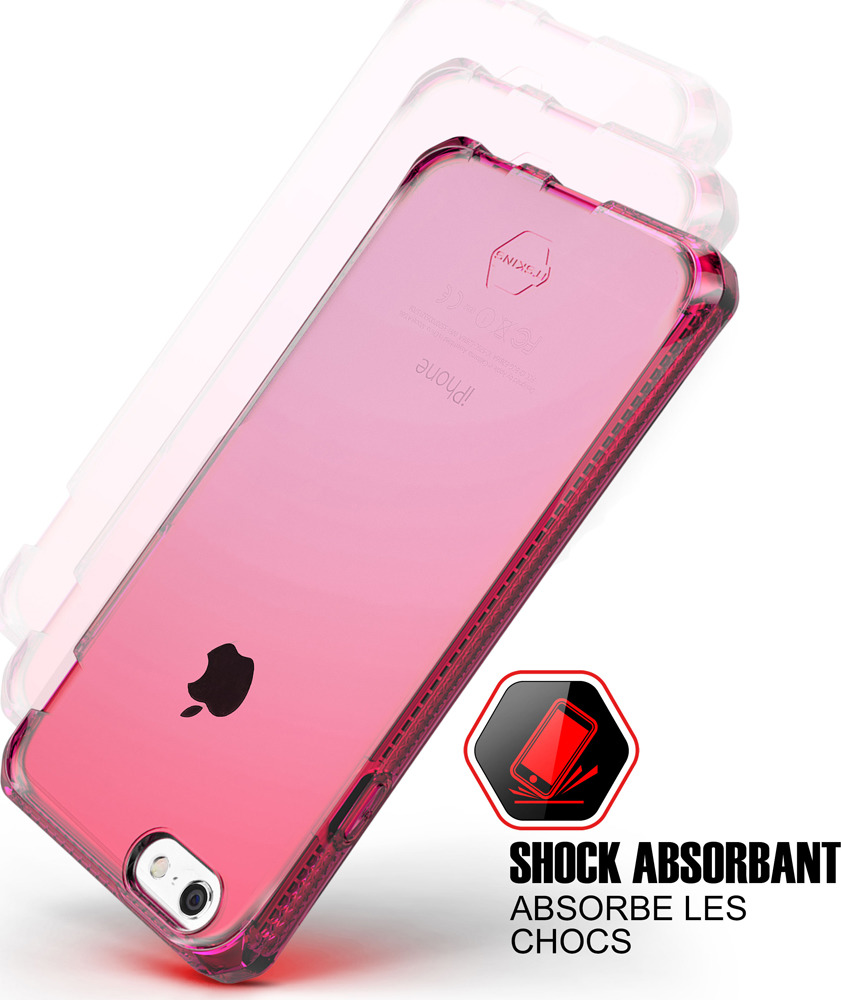 фото Чехол-накладка Itskins Spectrum Clear для Apple iPhone 5/5S/SE, розовый