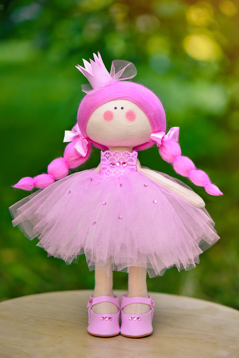 Кукла Красотуленька Принцесса в розовом ручной работы розовый