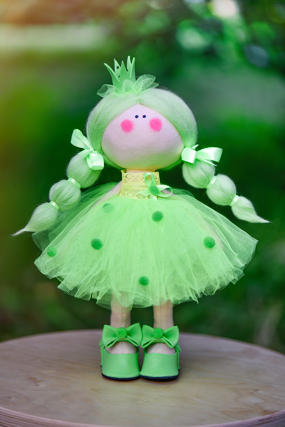 Кукла Красотуленька Принцесса в салатовом ручной работы салатовый