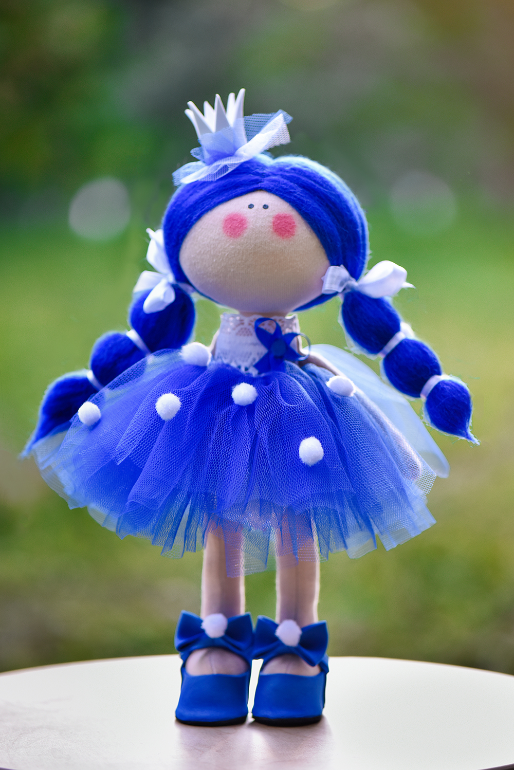 Кукла Красотуленька Принцесса в синем ручной работы синий