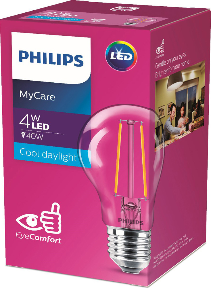 фото Лампочка светодиодная Philips LED Classic, 929001974808, цоколь E27, 4W, 6500K