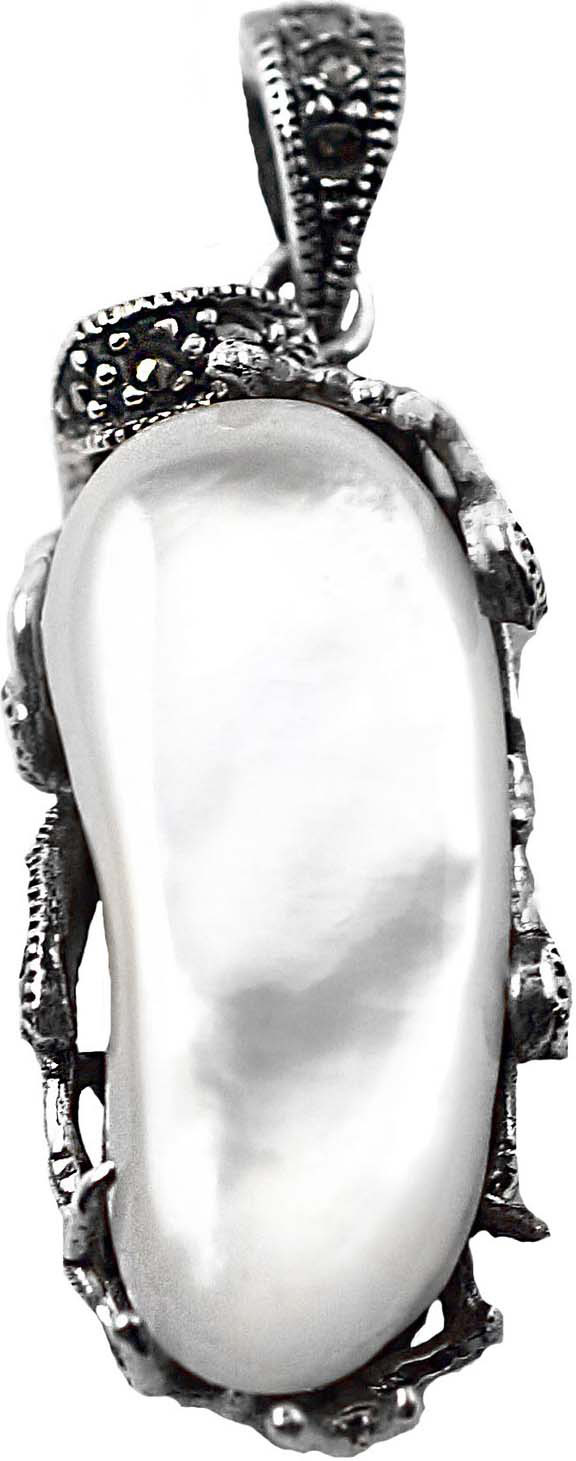 фото Подвеска/кулон Диадема из серебра с перламутром и марказитом