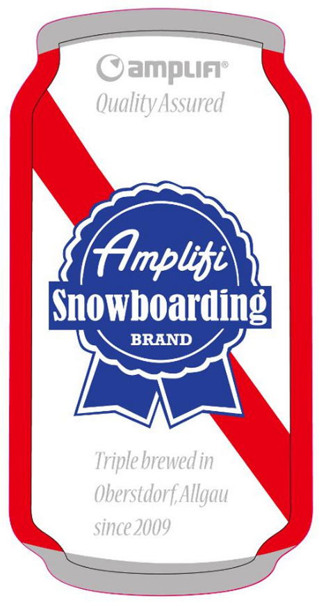 Наклейка на сноуборд Amplifi 2018-19 Can Stomp, triple brew, цвет: синий, белый
