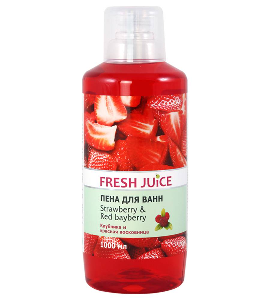 фото Пена для ванны Fresh Juice Strawberry&Red Bayberry 1000 мл