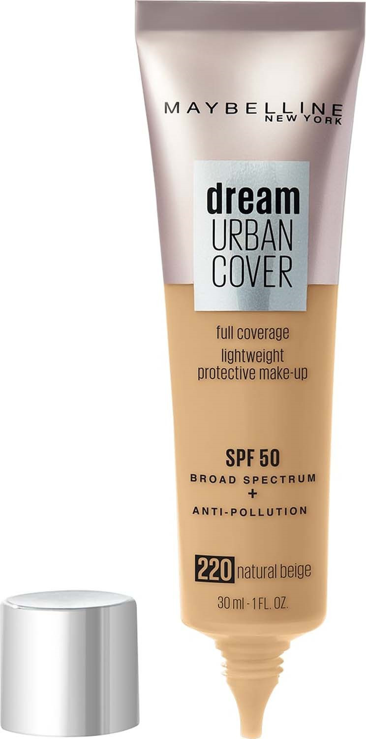 фото Тональный крем Maybelline New York Dream Urban Cover, оттенок 220, Натурально-бежевый, 30 мл