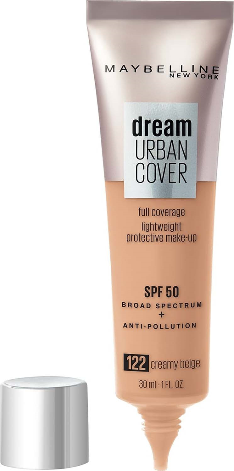 фото Тональный крем Maybelline New York Dream Urban Cover, оттенок 122, Кремово-бежевый, 30 мл